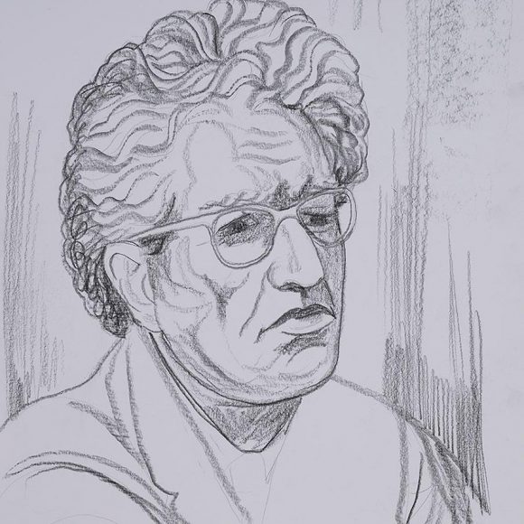 Geoffrey Rush in the role of Giacometti